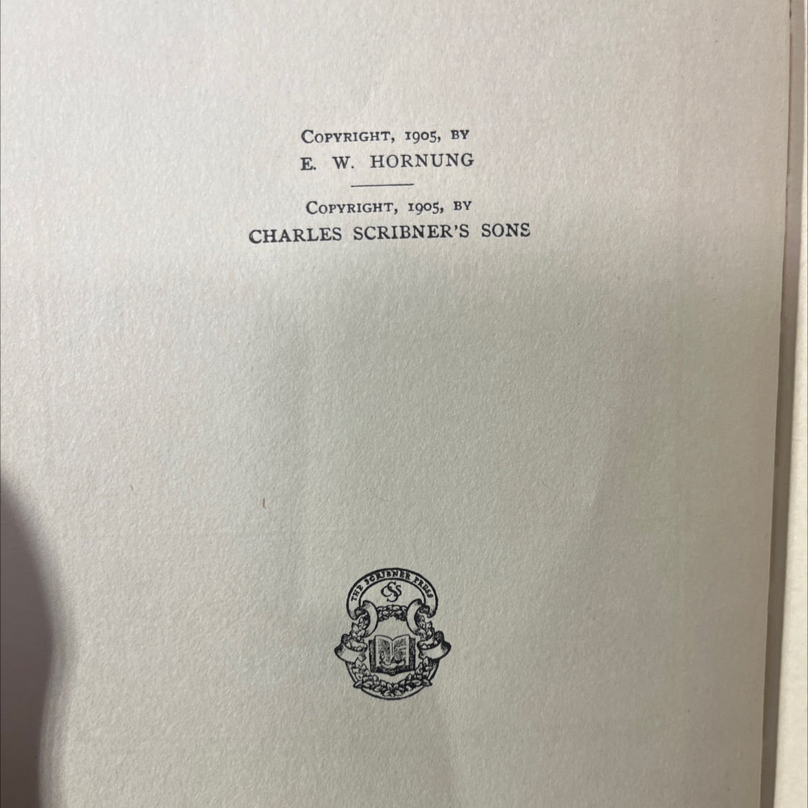 a thief in the night further adventures of a. j. raffles cricketer and cracksman book, by e. w. hornung, 1910 Hardcover image 3