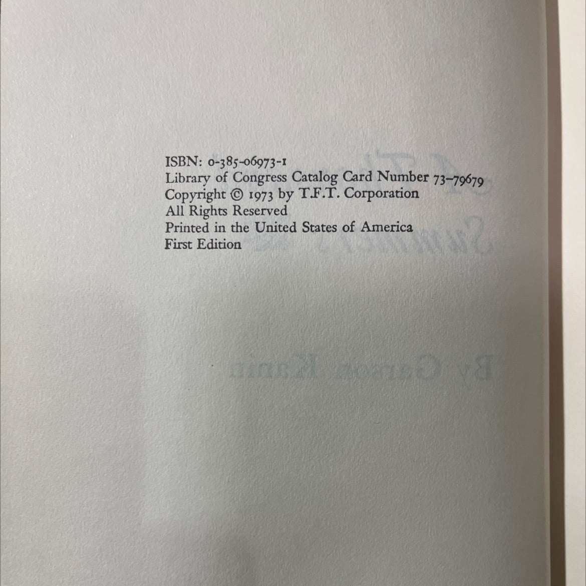 SIGNED a thousand summers book, by garson kanin, 1973 Hardcover, First Edition, Vintage image 3