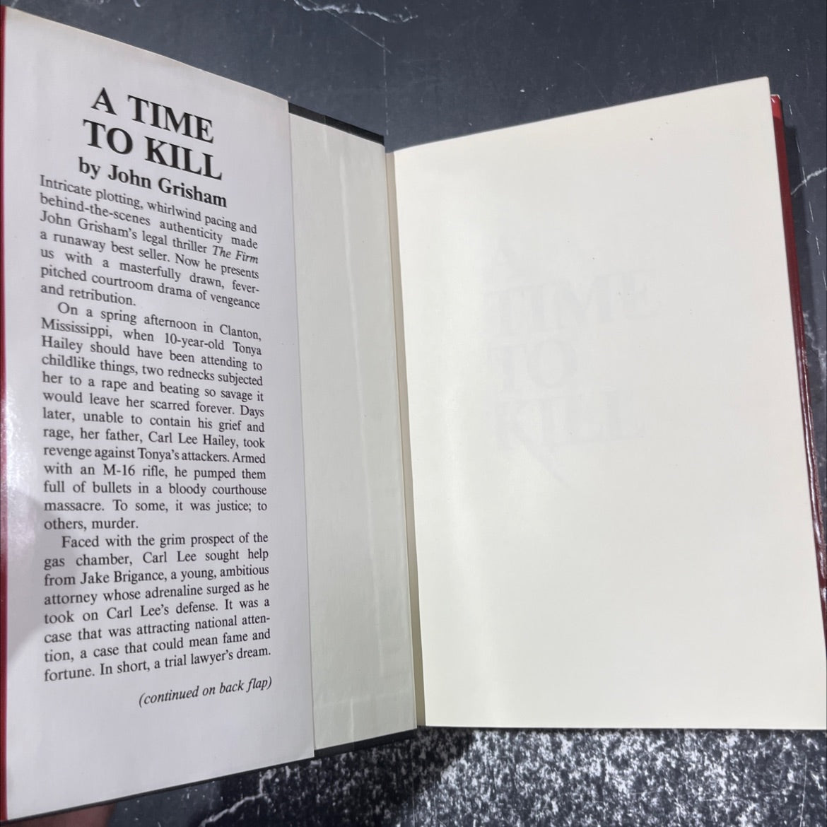 a time to kill book, by john grisham, 1989 Hardcover image 4