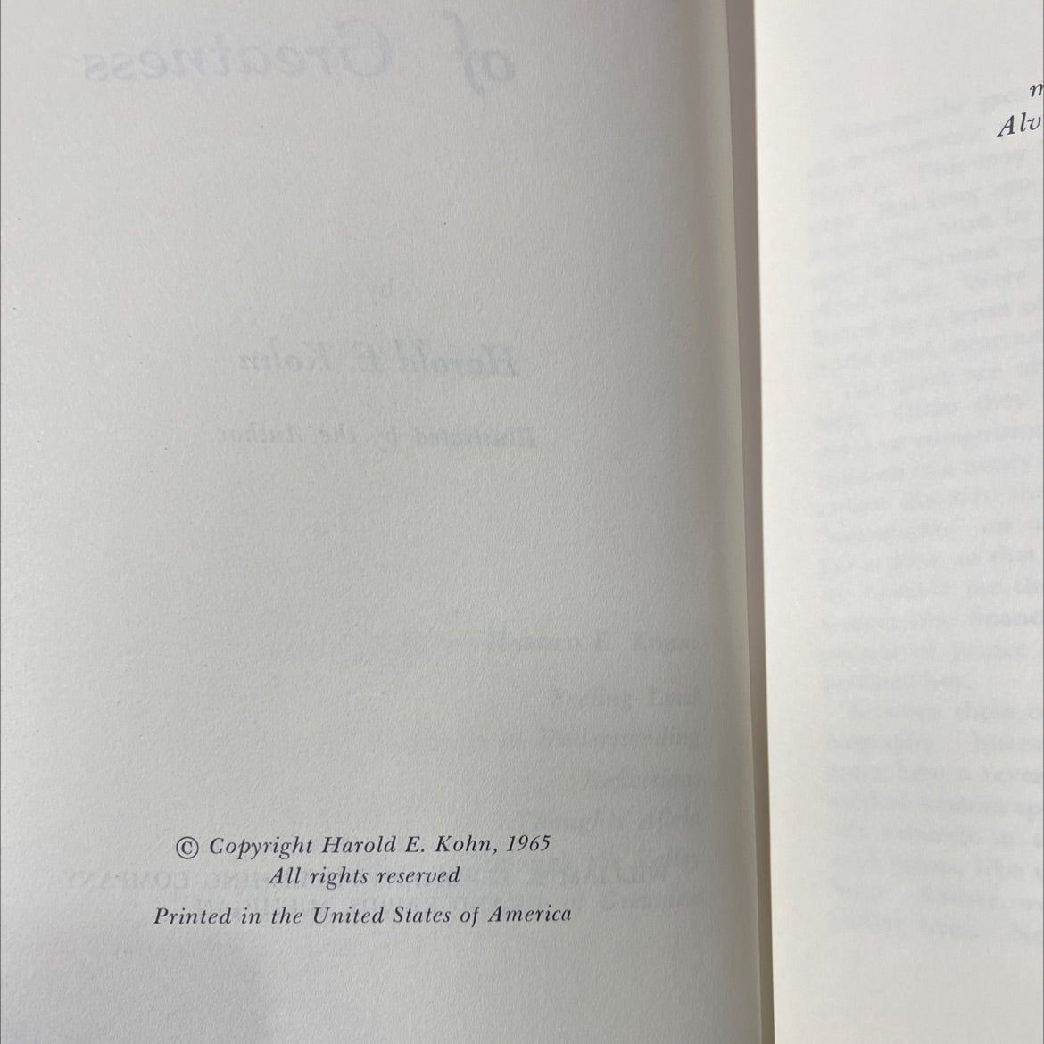 a touch of greatness book, by harold e. kohn, 1965 Hardcover image 3
