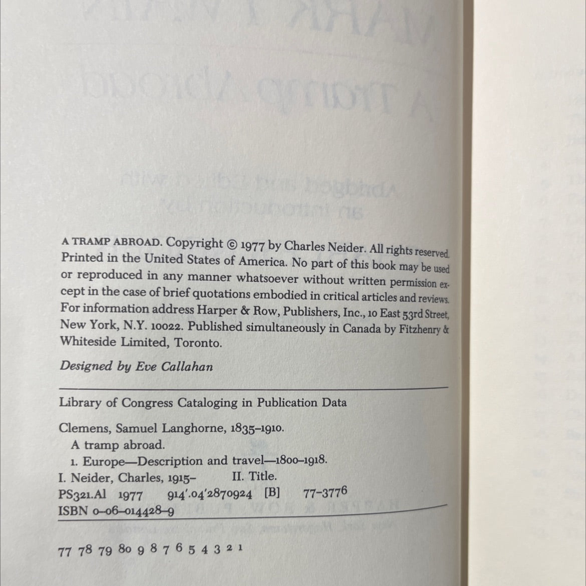 a tramp abroad book, by mark twain, 1977 Hardcover image 3