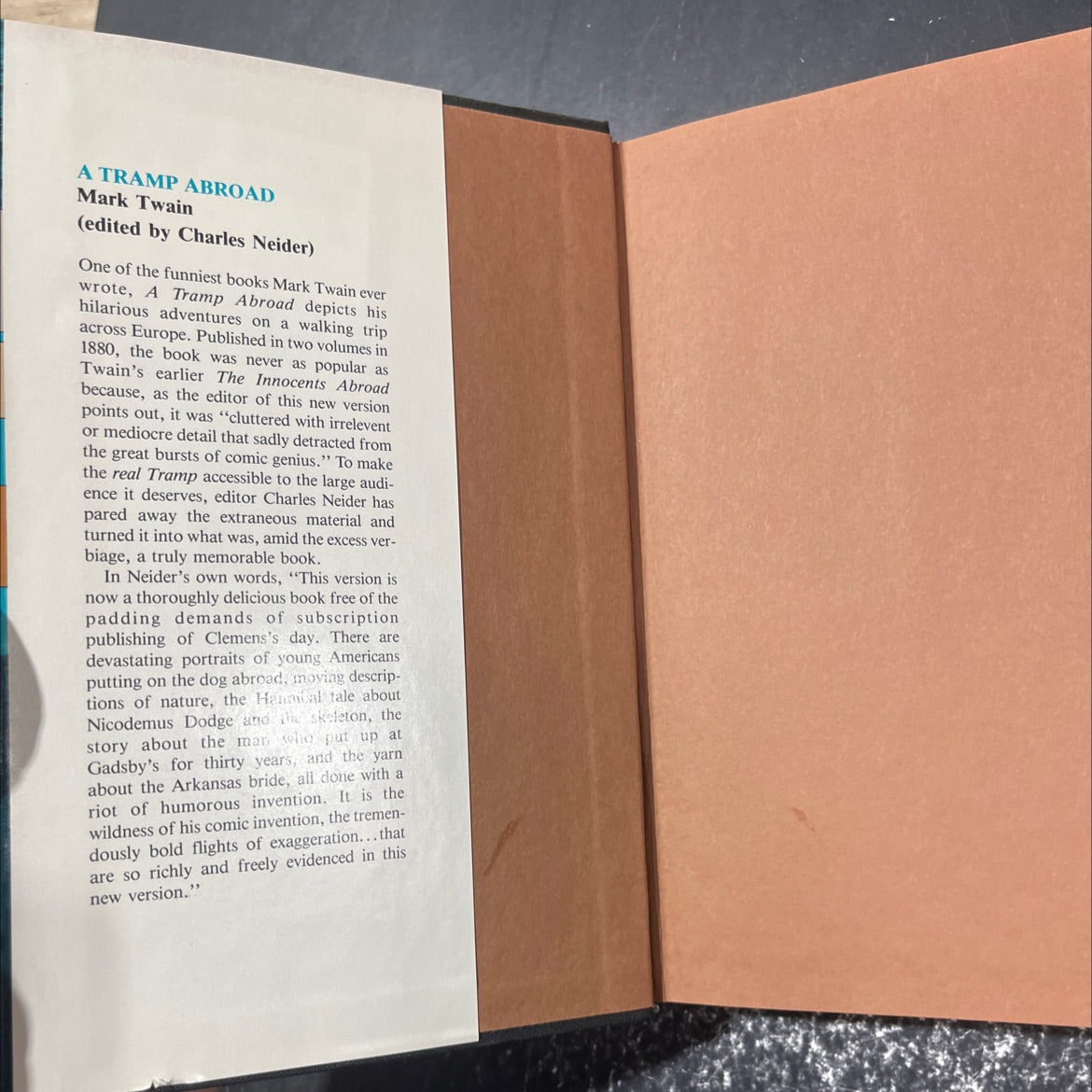 a tramp abroad book, by mark twain, 1977 Hardcover image 4