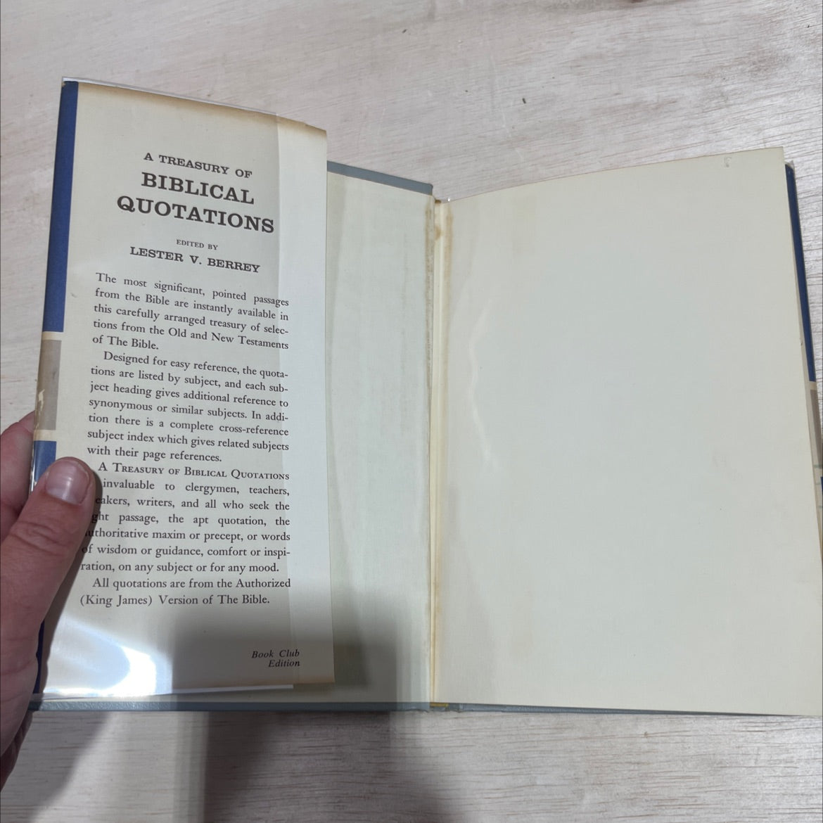 a treasury of biblical quotations book, by lester v. berrey, 1948 Hardcover image 4