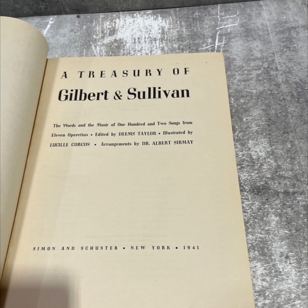 a treasury of gilbert & sullivan book, by deems taylor, 1941 Hardcover image 2