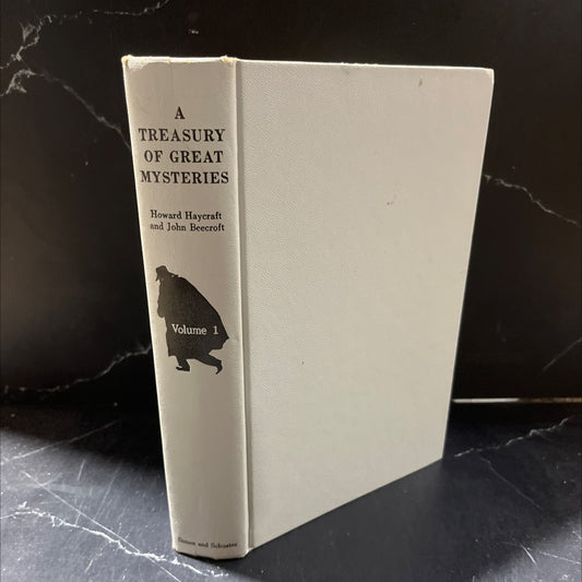 a treasury of great mysteries book, by howard haycraft, john beecroft, 1957 Leather image 1