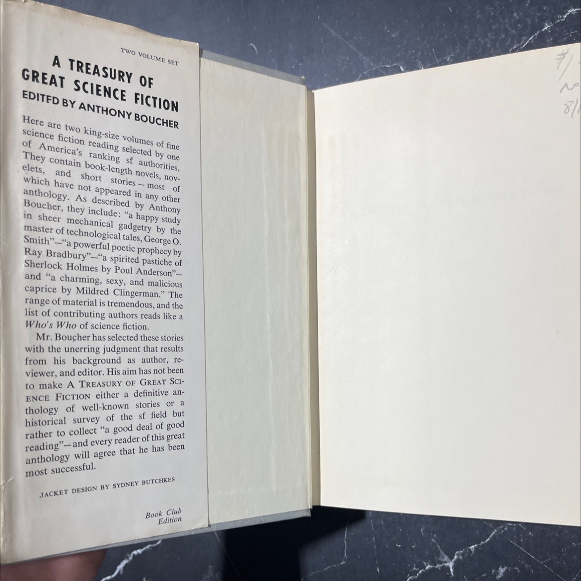 a treasury of great science fiction volume one book, by anthony boucher, 1959 Hardcover image 4