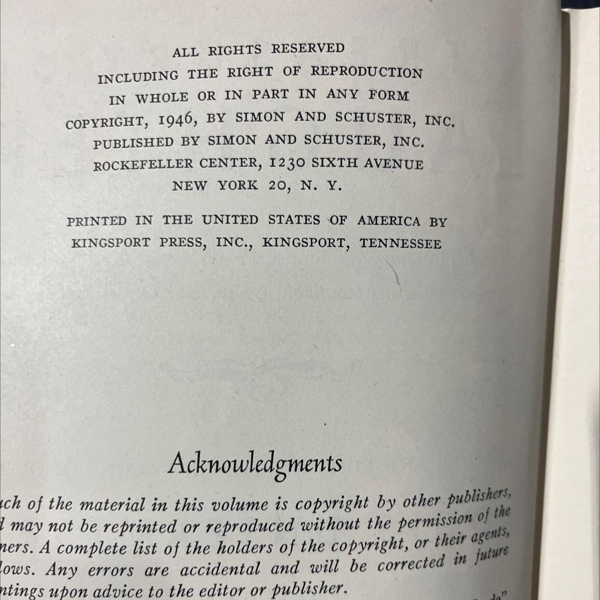 a treasury of laughter book, by louis untermeyer, 1946 Hardcover image 3