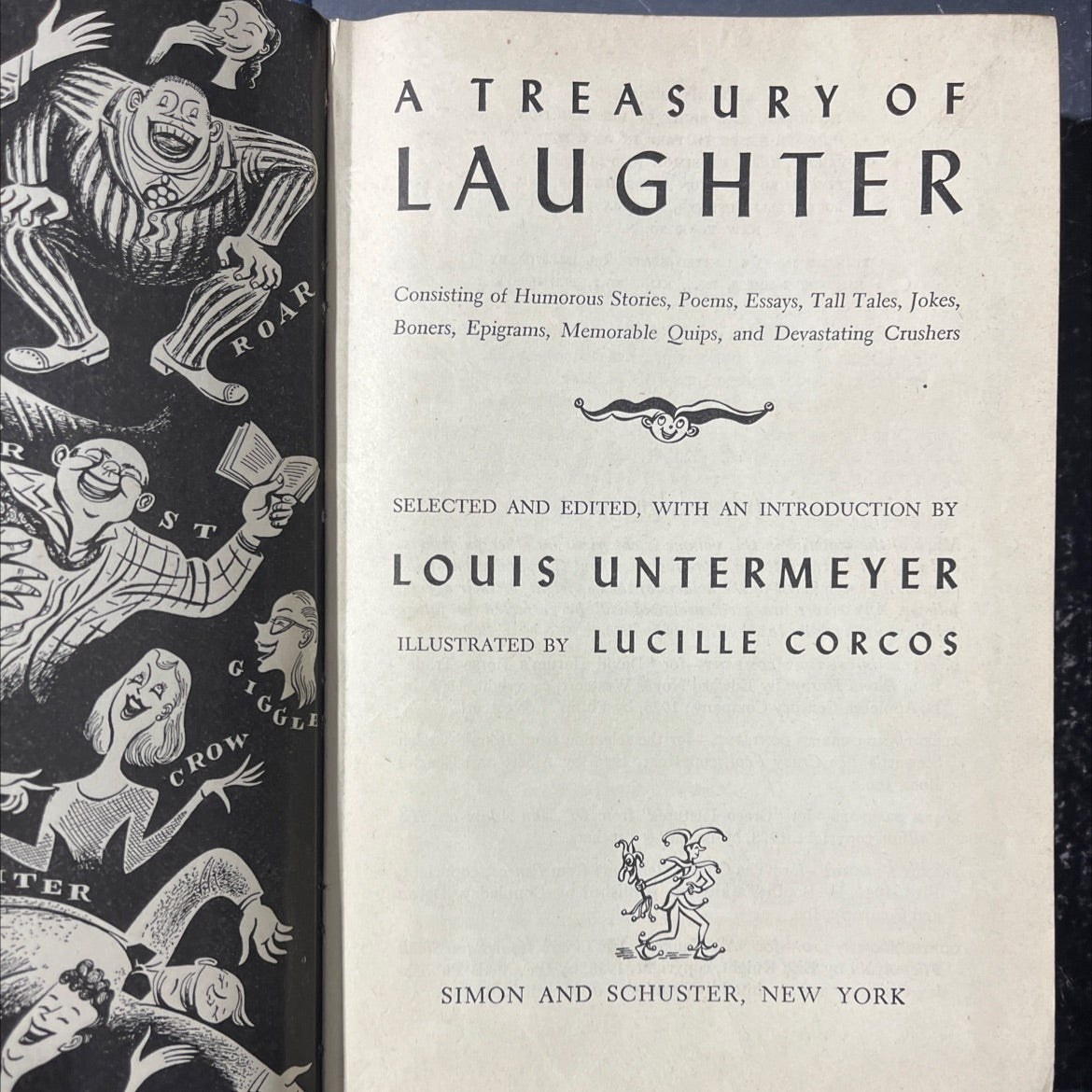 a treasury of laughter book, by louis untermeyer, 1946 Hardcover image 2