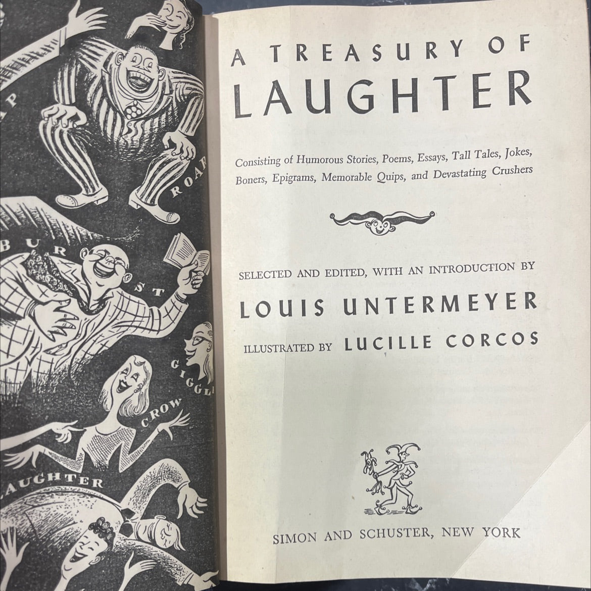 a treasury of laughter book, by louis untermeyer, 1946 Hardcover image 2