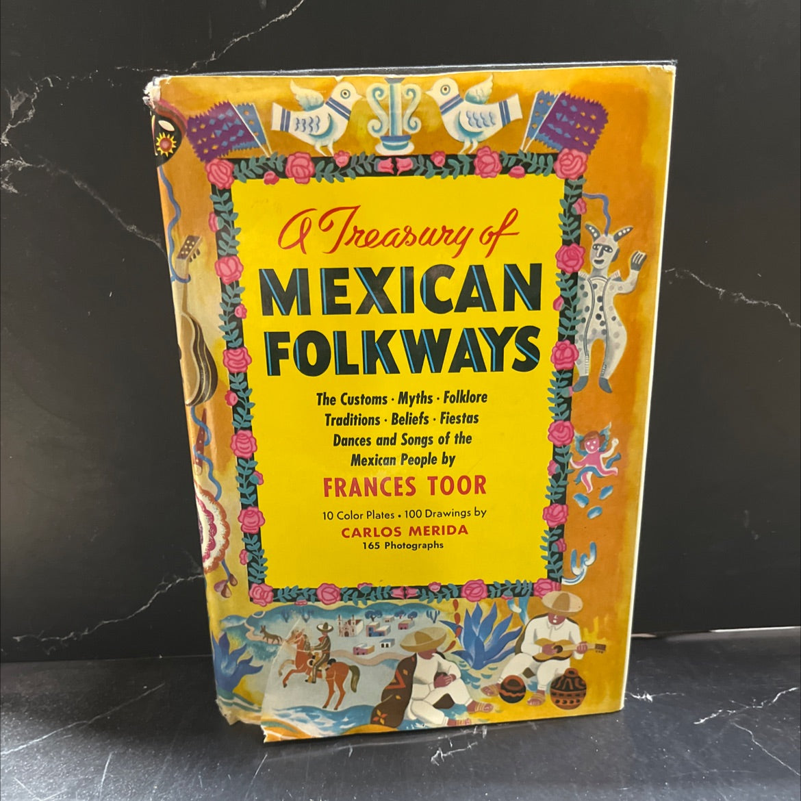 a treasury of mexican folkways book, by frances toor, 1973 Hardcover image 1