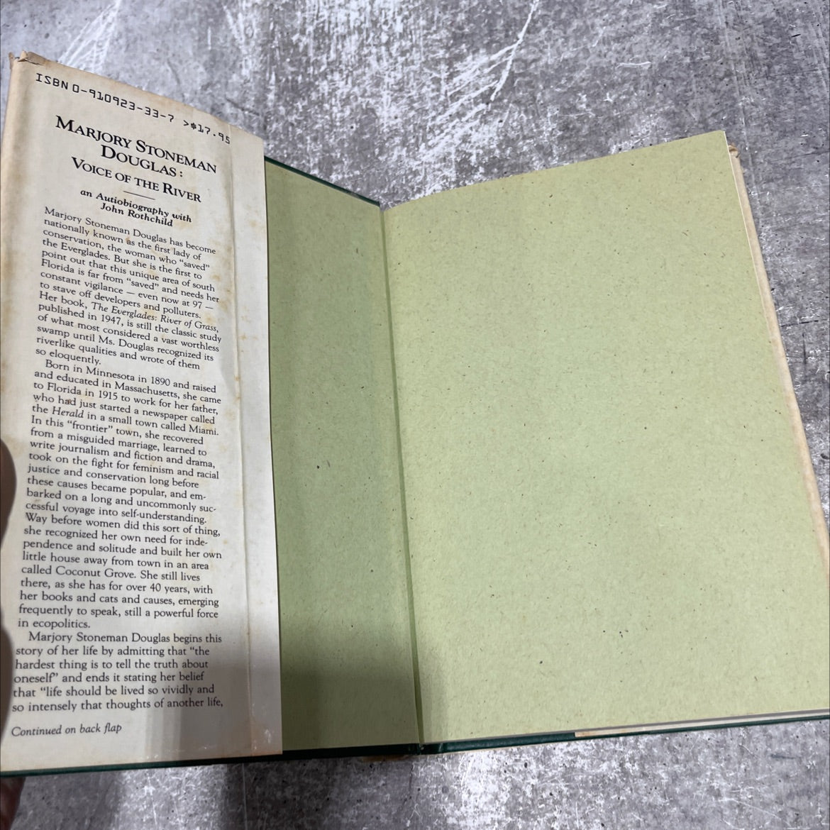 a voice river of the + an autobiography book, by Marjory Stoneman Douglas with John Rothchild, 1987 Hardcover image 4