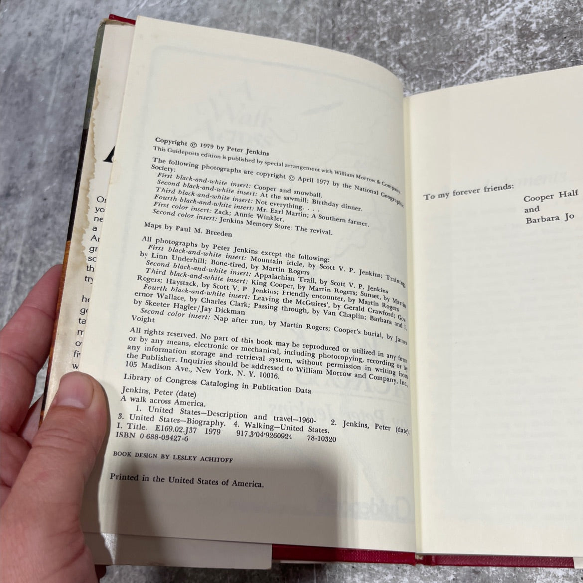 a walk across america book, by peter jenkins, 1979 Hardcover image 3