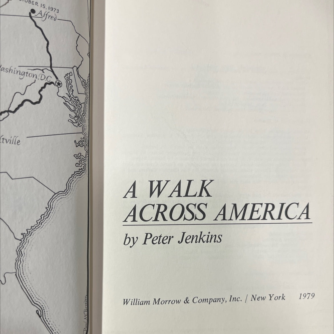 a walk across america book, by Peter Jenkins, 1979 Hardcover image 2