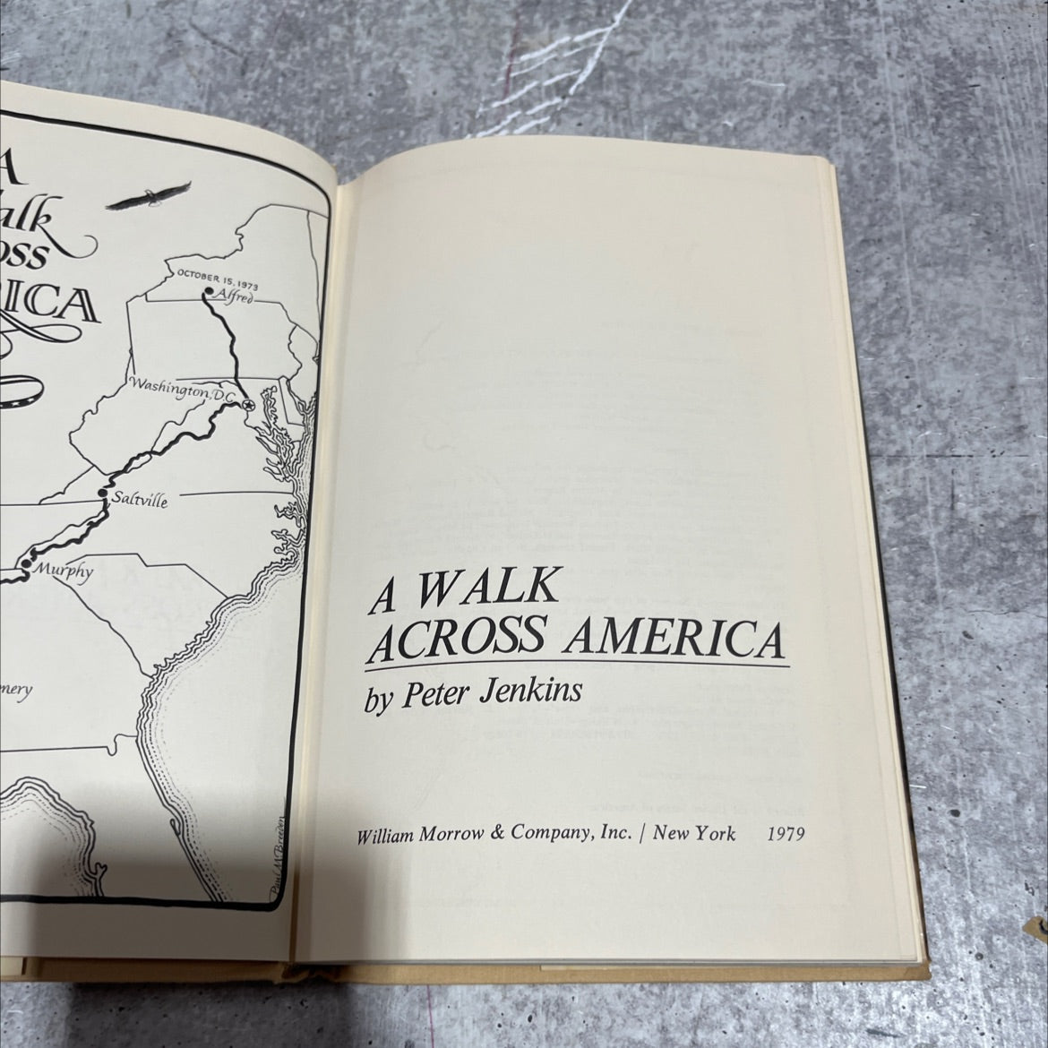 a walk across america book, by Peter Jenkins, 1979 Hardcover image 2