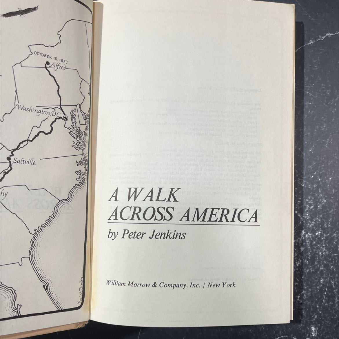 a walk across america book, by Peter Jenkins, 1979 Hardcover image 2