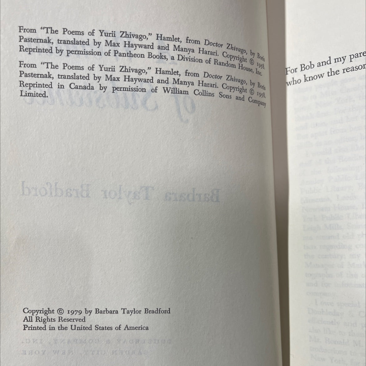 a woman of substance book, by barbara taylor bradford, 1979 Hardcover image 3