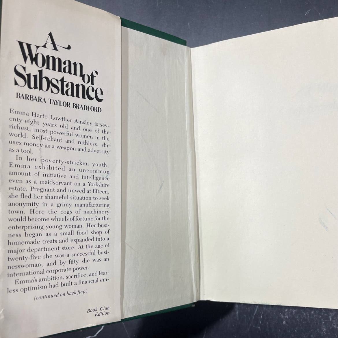 a woman of substance book, by barbara taylor bradford, 1979 Hardcover image 4