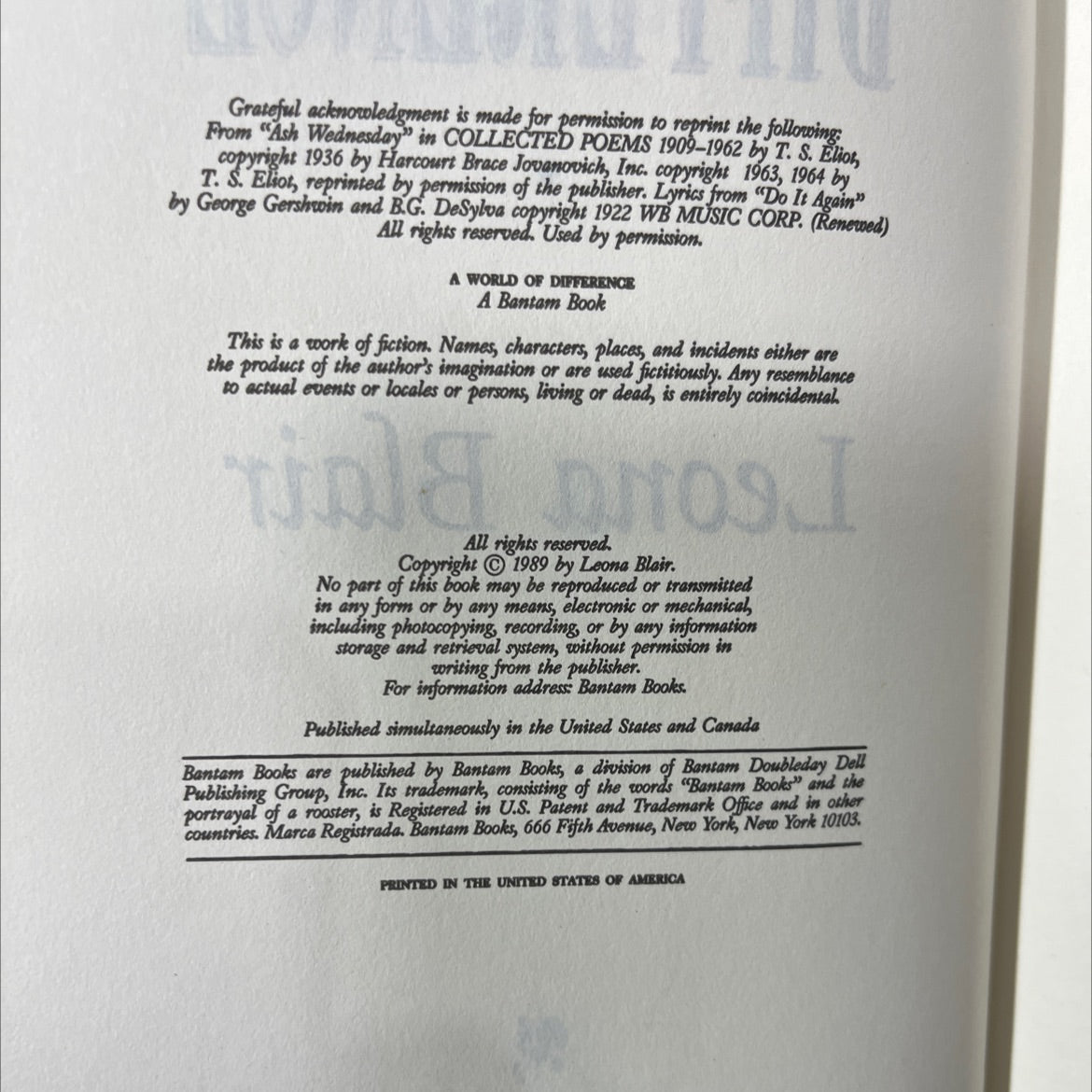 a world of difference book, by Leona Blair, 1989 Hardcover image 3