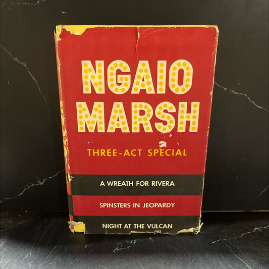 a wreath for rivera, spinsters in jeopardy, night at the vulcan book, by ngaio marsh, 1953 Hardcover image 1