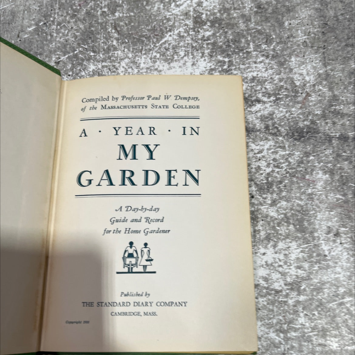 a year in my garden book, by Paul W Dempsey, 1938 Hardcover image 2