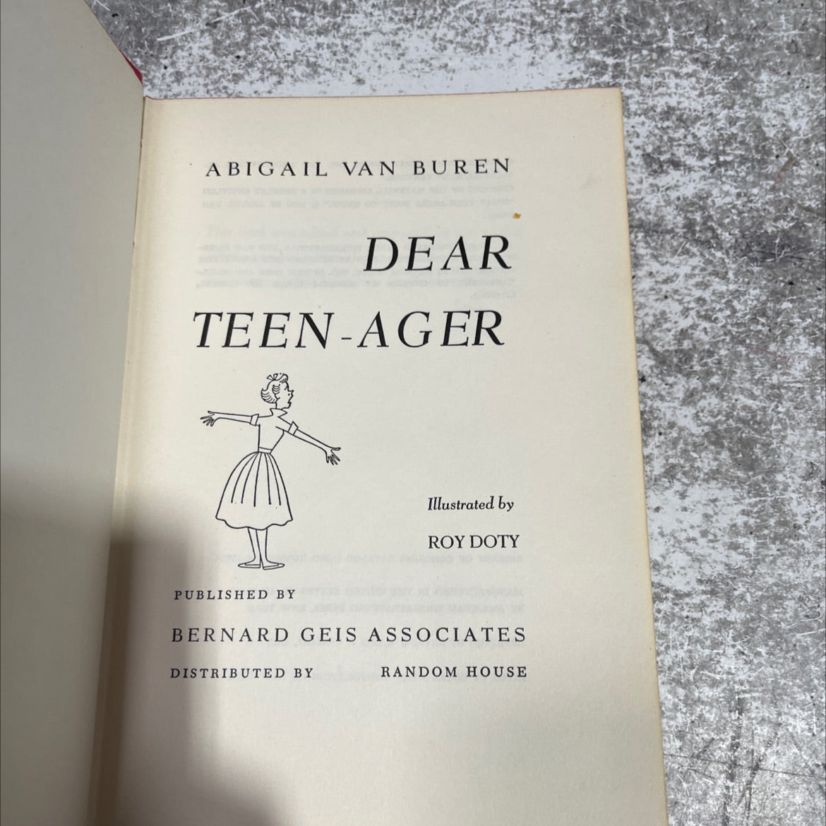 abigail van buren dear teen-ager book, by abigail van buren, 1959 Hardcover image 2