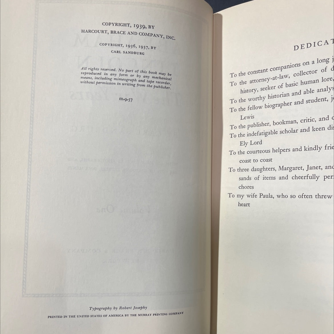 abraham lincoln the war years book, by carl sandburg, 1939 Hardcover image 3