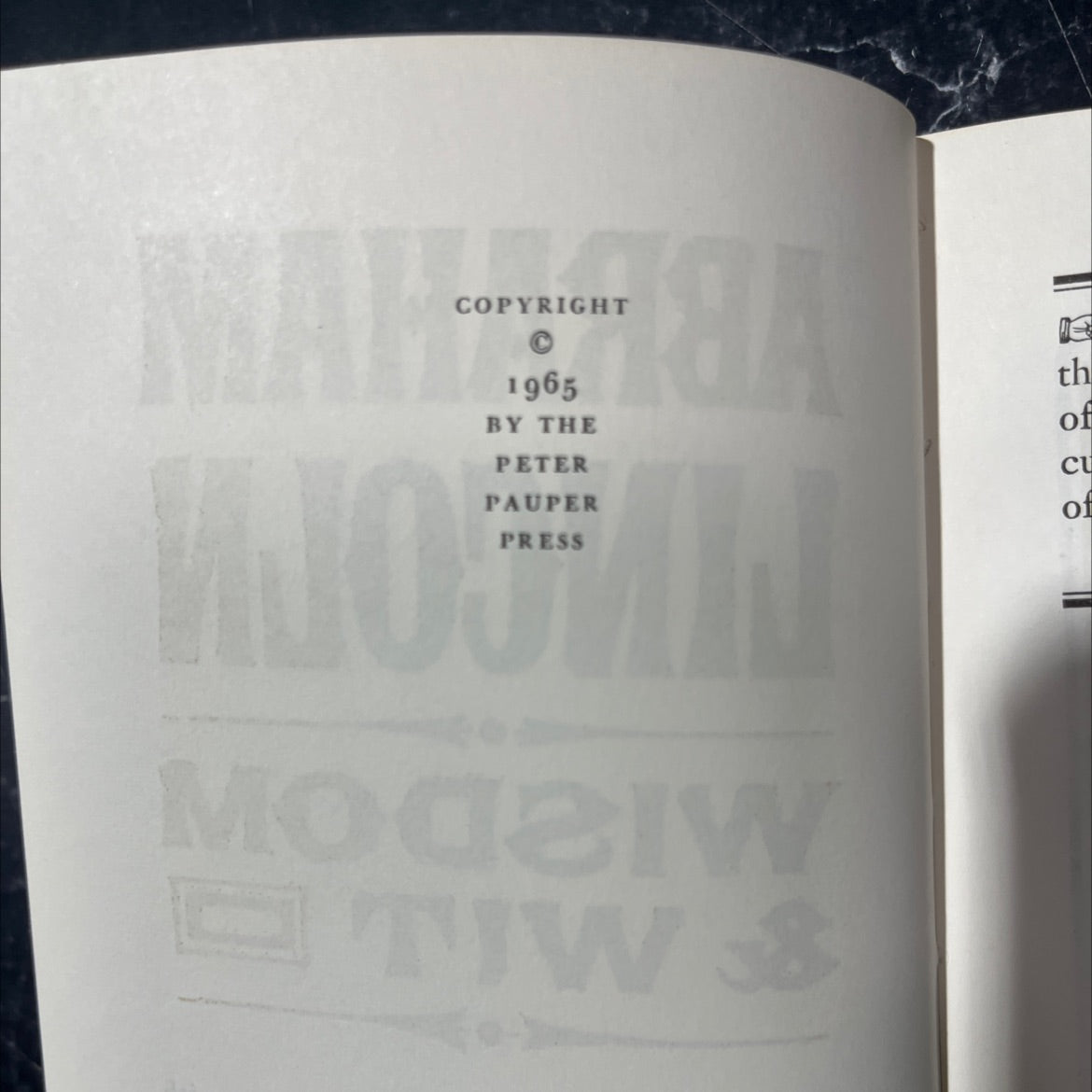 abraham lincoln wisdom & wit ed book, by louise bachelder, 1965 Hardcover image 3