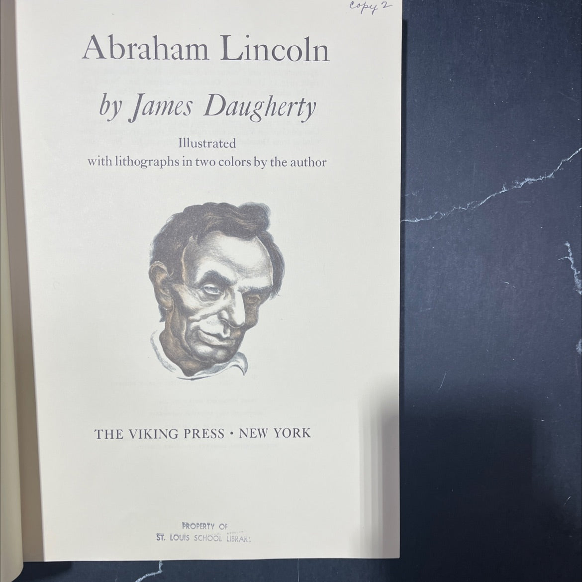 abraham lincoln book, by james daugherty, 1968 Hardcover image 2