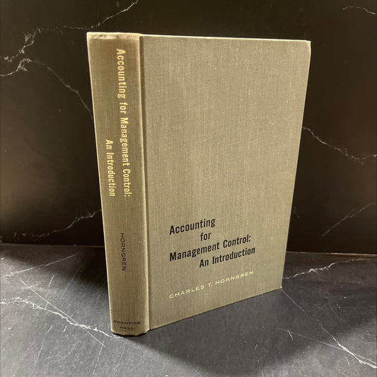 accounting for management control: an introduction book, by charles t. horngren, ph.d., c.p.a., 1965 Hardcover image 1