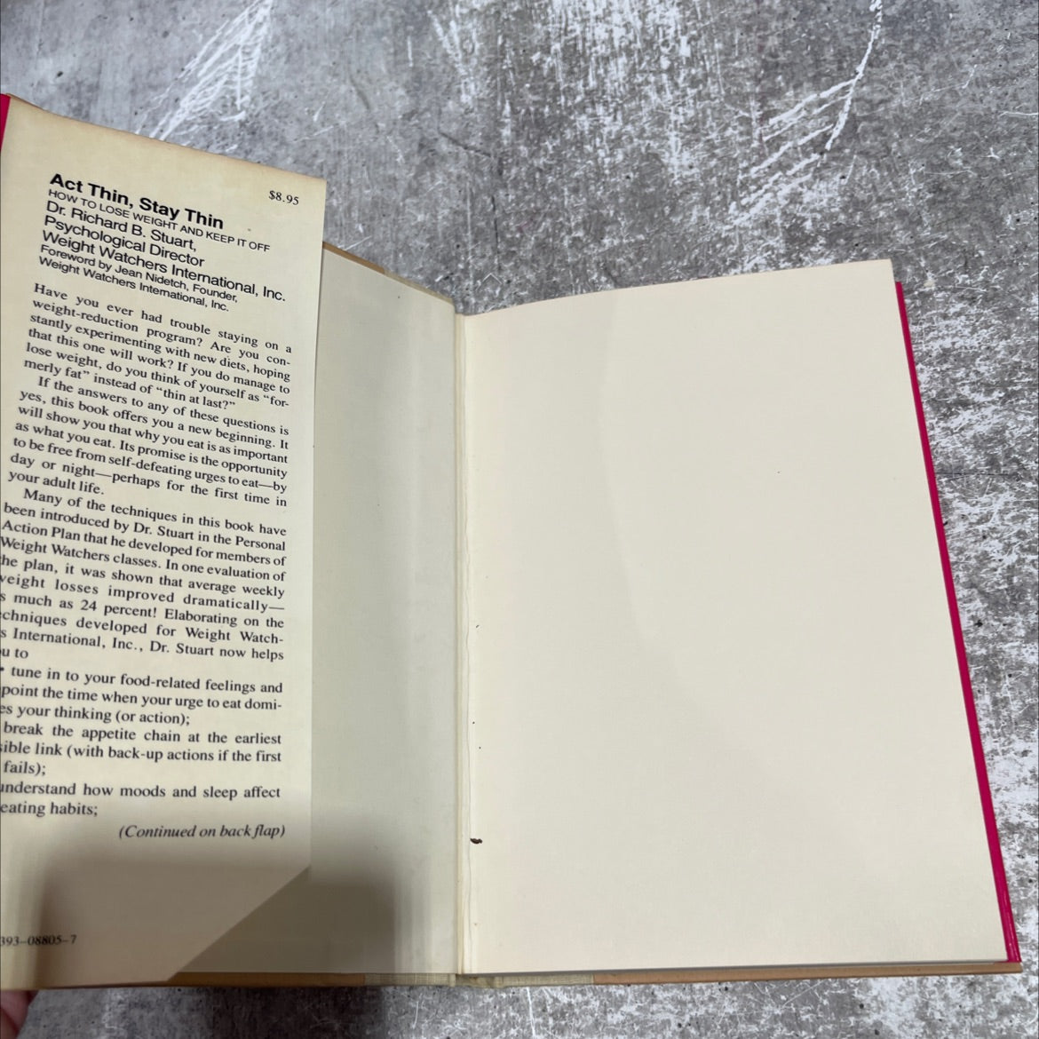 act thin, stay thin, new ways to lose weight and keep it off book, by Dr. Richard B. Stuart, 1978 Hardcover image 4