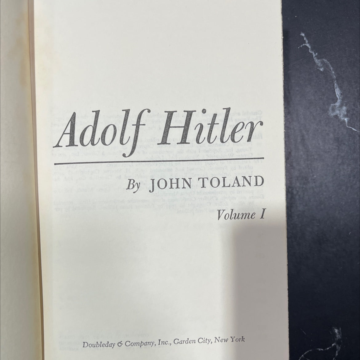 adolf hitler book, by john toland, 1976 Hardcover image 2