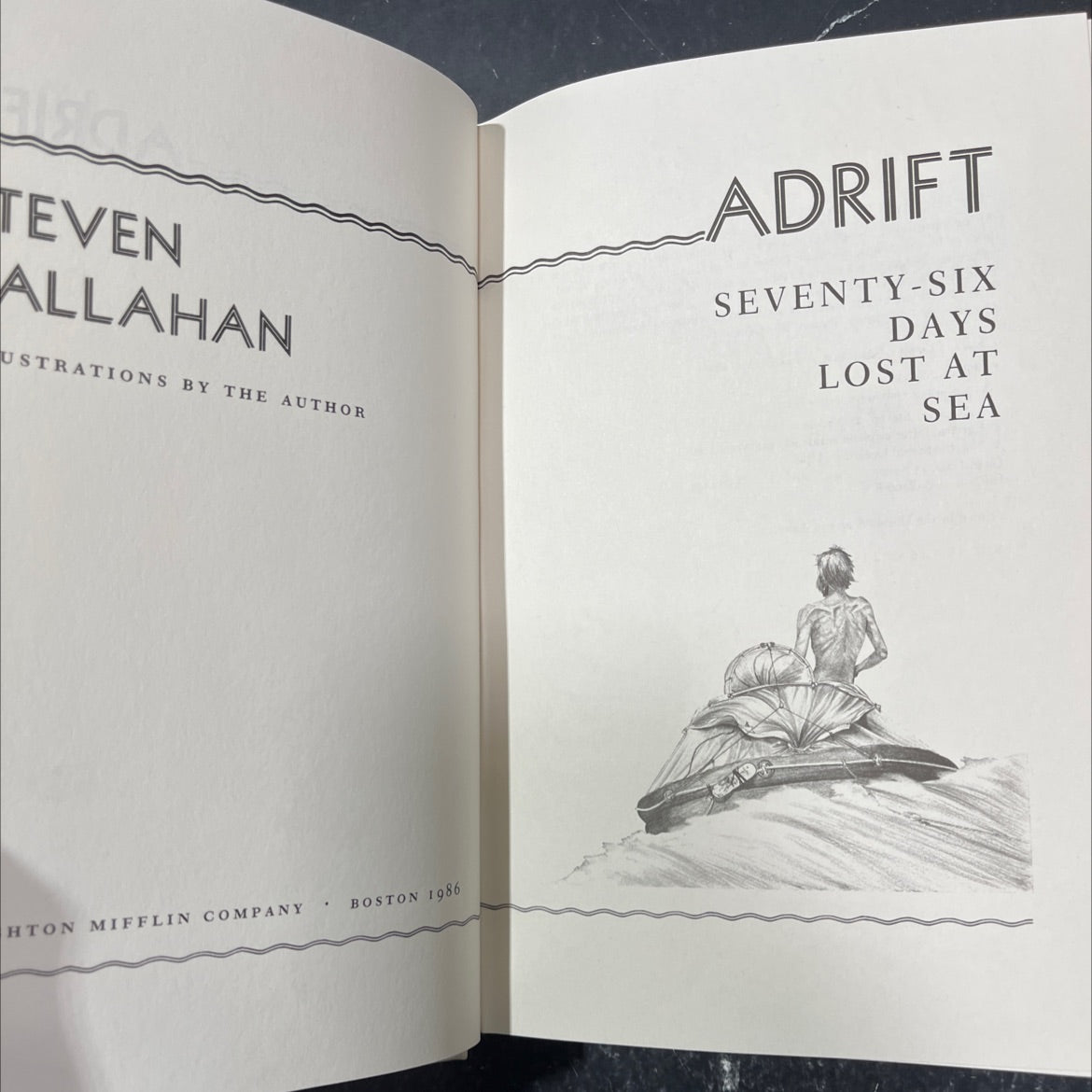 adrift: seventy-six days lost at sea book, by Steven Callahan, 1986 Hardcover image 2