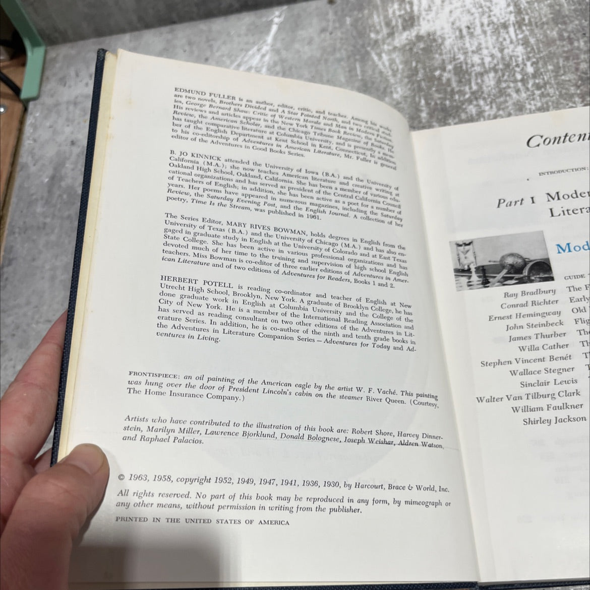 adventures in american literature book, by edmund fuller, b. jo kinnick, 1963 Hardcover image 3