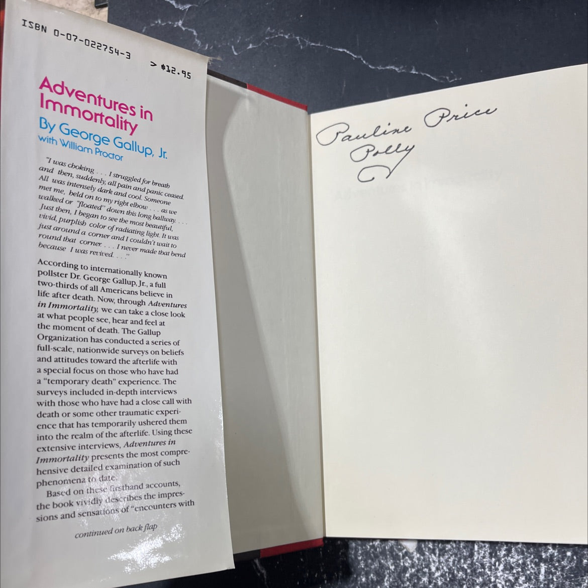 adventures in immortality book, by george gallup, jr. with william proctor, 1982 Hardcover image 4