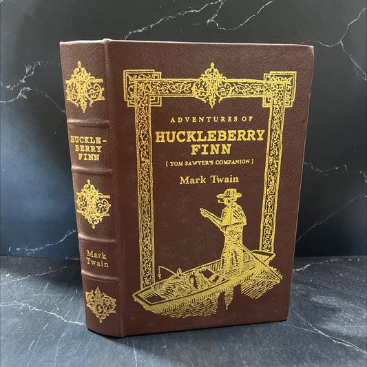 adventures of huckleberry finn [tom sawyer's companion] book, by mark twain, 1970 Leather image 1