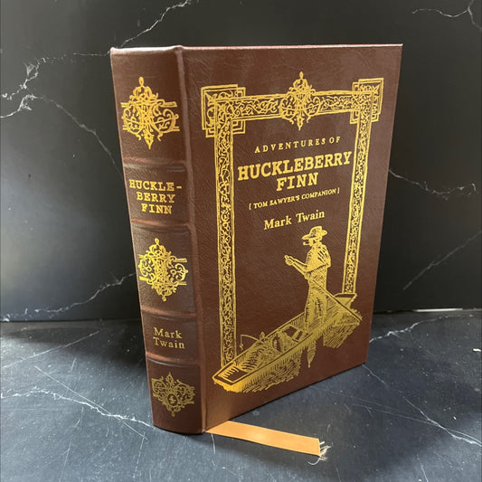 adventures of huckleberry finn [tom sawyer's companion] book, by mark twain, 1970 Leather image 1
