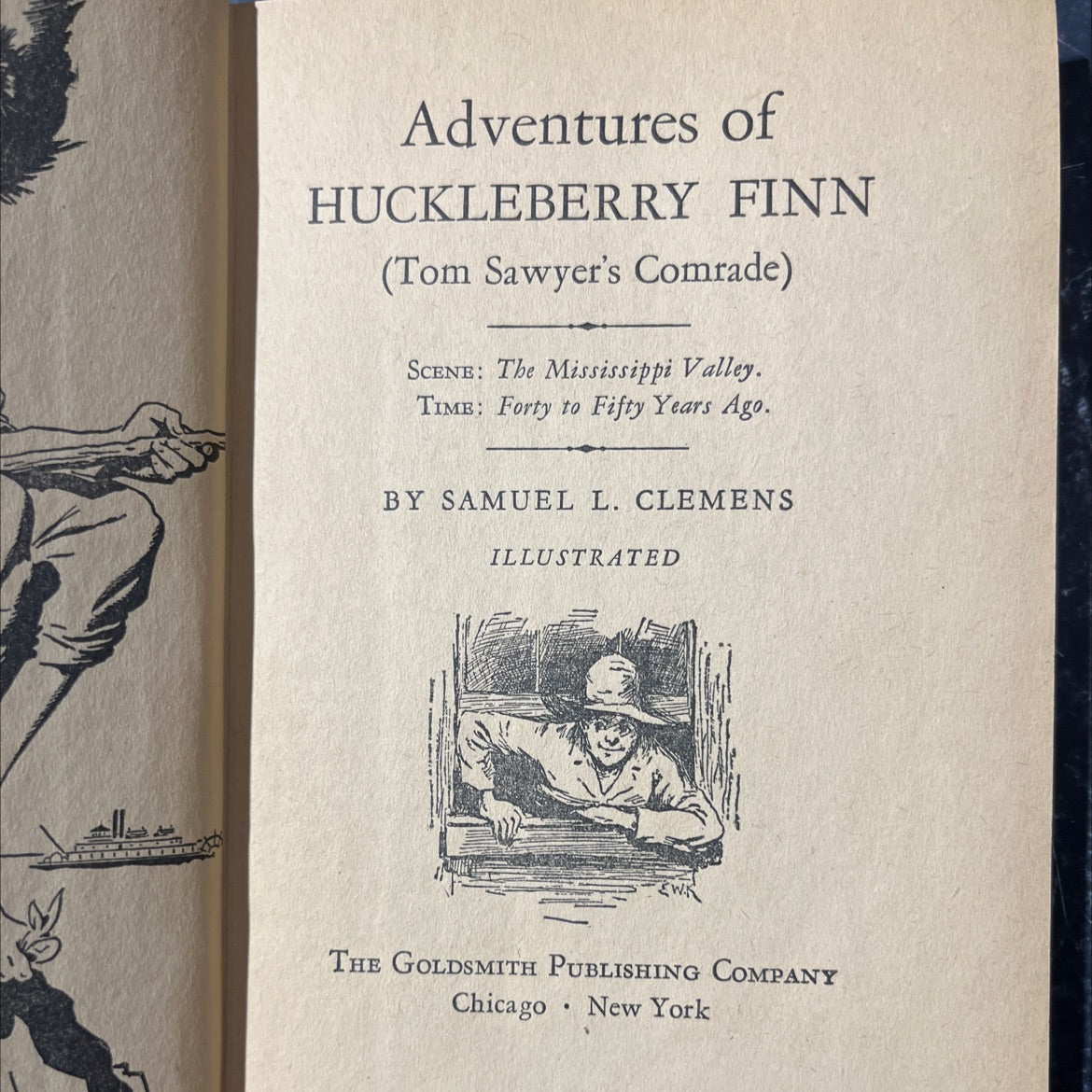 adventures of huckleberry finn (tom sawyer's comrade) book, by samuel l. clemens, 1970 Hardcover image 2