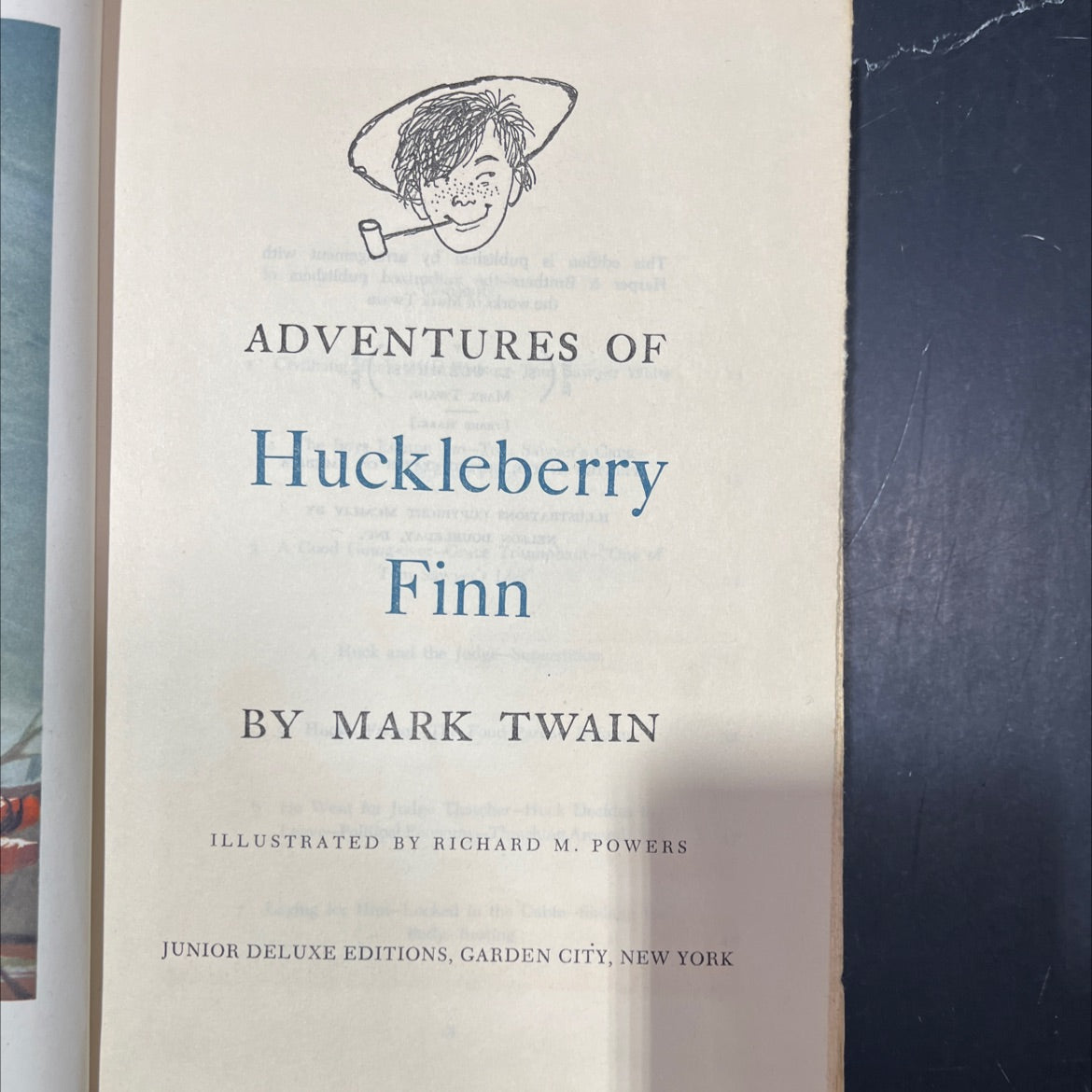 adventures of huckleberry finn book, by mark twain, 1954 Hardcover image 2