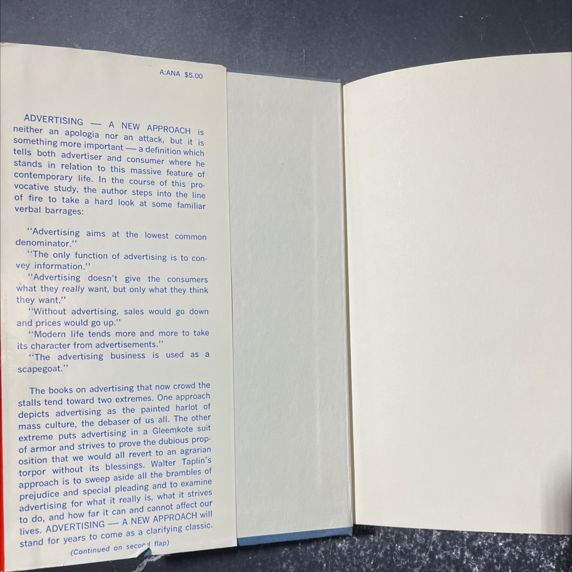 advertising a new approach book, by walter taplin, 1963 Hardcover image 4