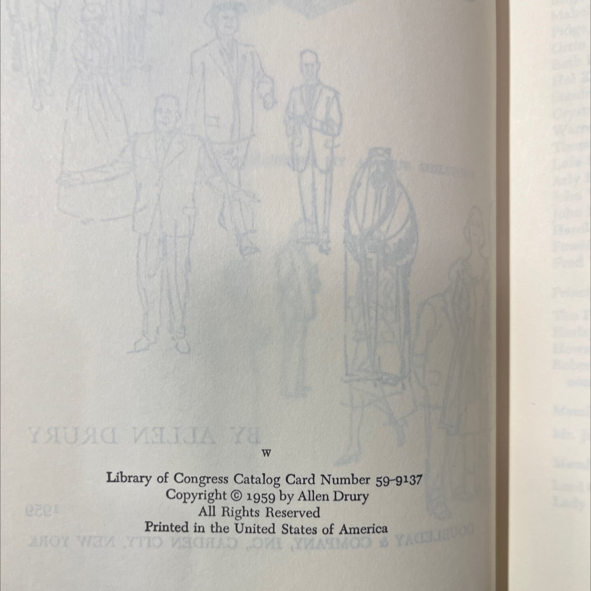 advise and consent book, by allen drury, 1959 Hardcover image 3