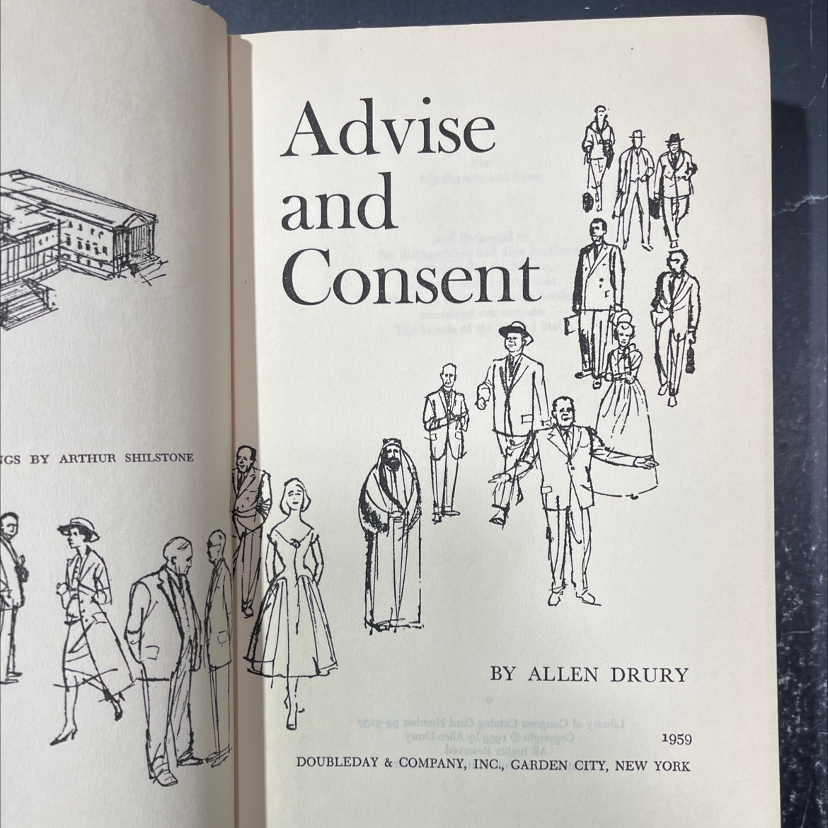 advise and consent book, by allen drury, 1959 Hardcover image 2