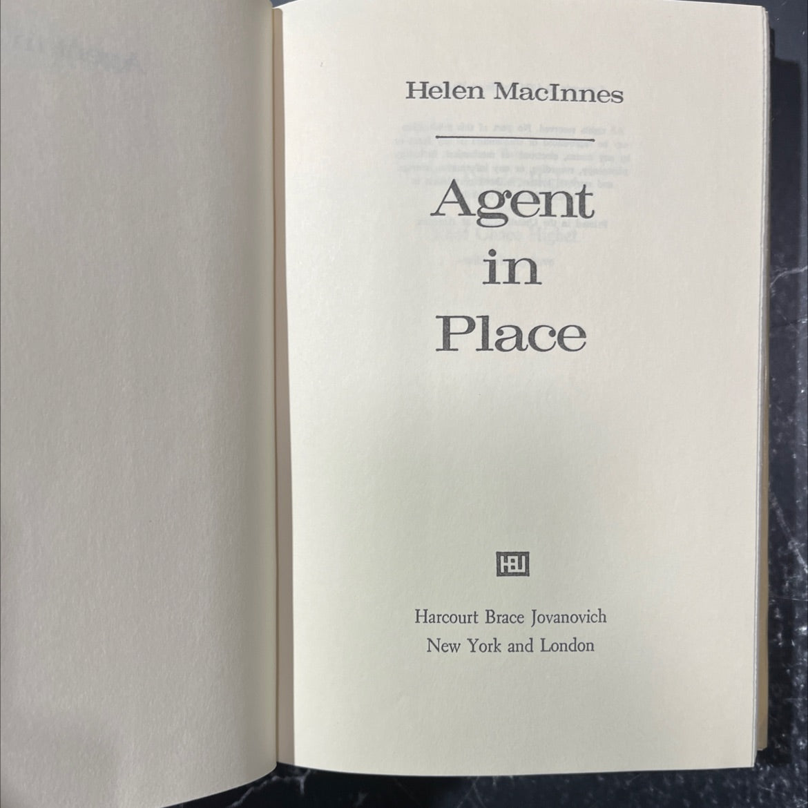 agent in place book, by Helen MacInnes, 1976 Hardcover image 2
