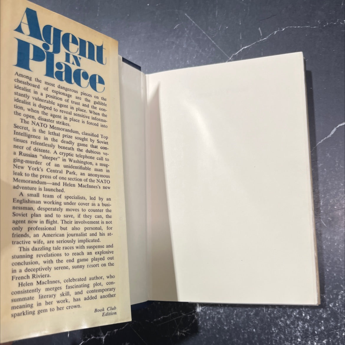 agent in place book, by Helen MacInnes, 1976 Hardcover image 4