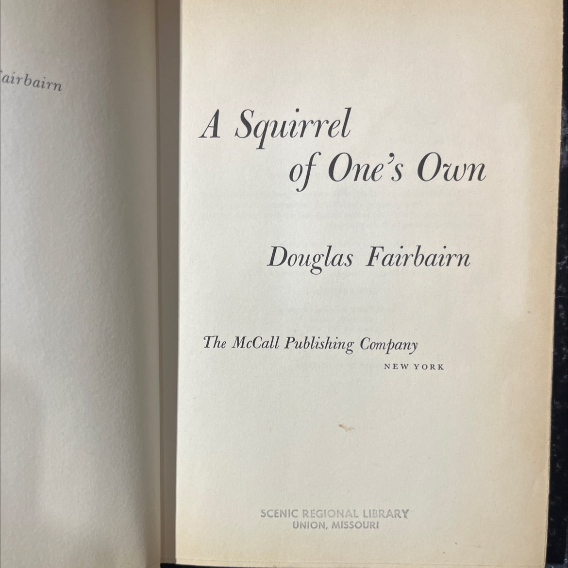 airbairn a squirrel of one's own book, by Douglas Fairbairn, 1971 Hardcover image 2