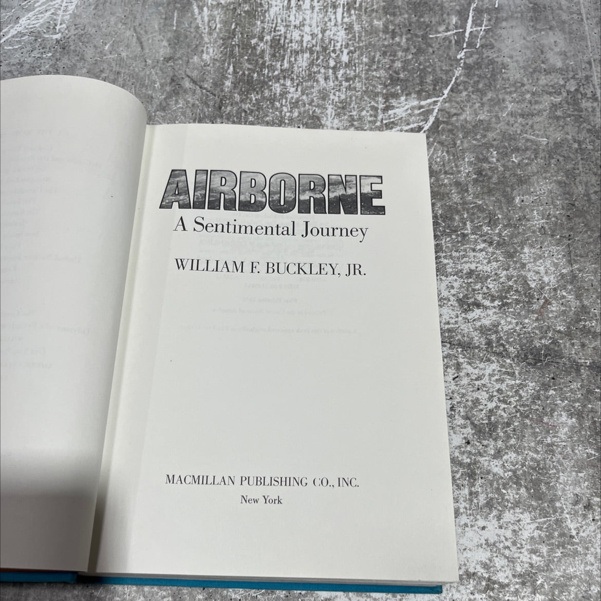 airborne a sentimental journey book, by william f. buckley, jr., 1976 Hardcover image 2