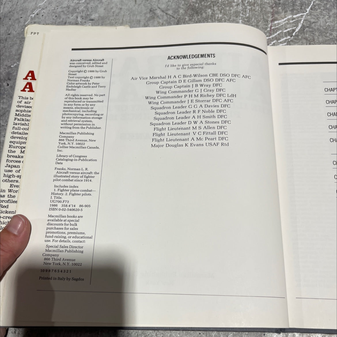 aircraft versus aircraft the illustrated story of fighter pilot combat since 1914 book, by norman franks, 1986 Hardcover image 3