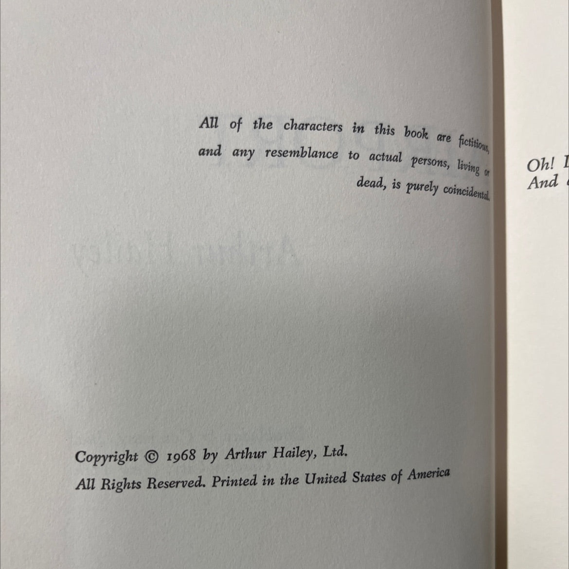 airport book, by Arthur Hailey, 1968 Hardcover image 3