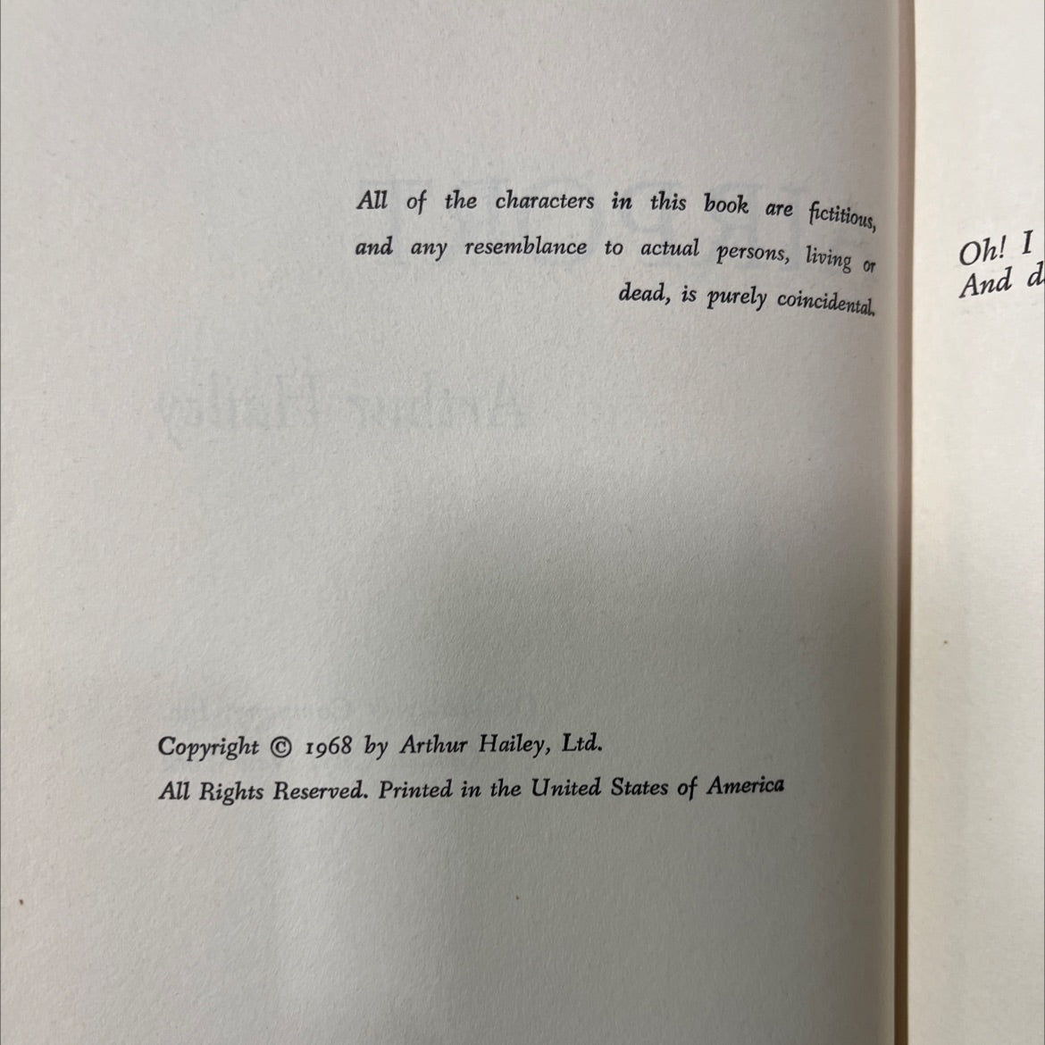 airport book, by Arthur Hailey, 1968 Hardcover image 3