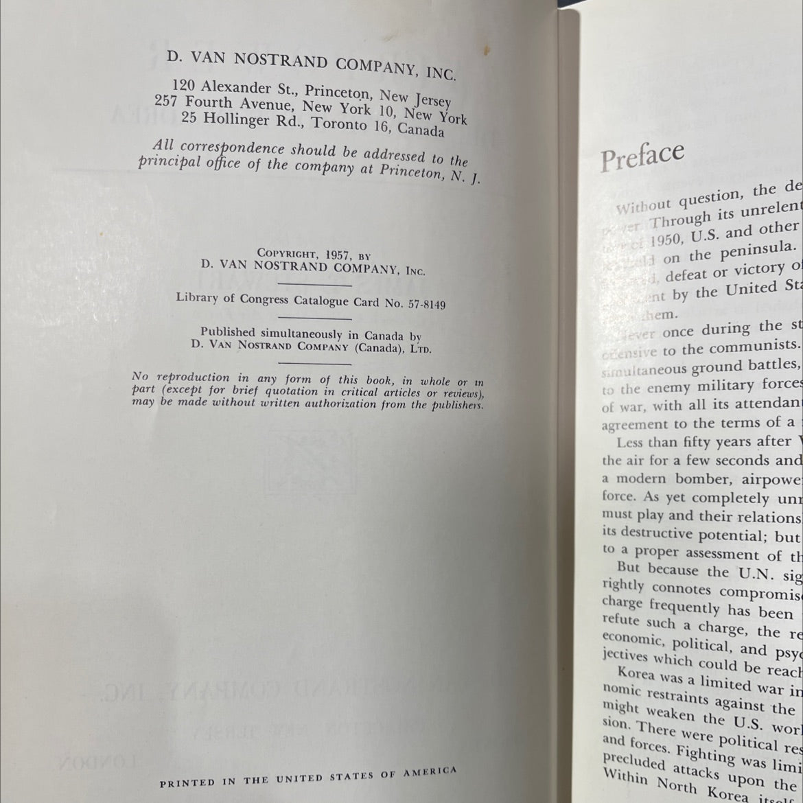 airpower the decisive force in korea book, by james t. stewart, 1957 Hardcover image 3