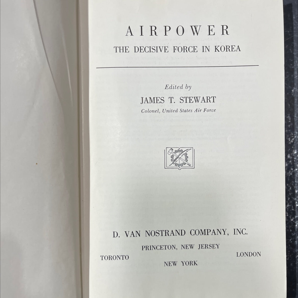 airpower the decisive force in korea book, by james t. stewart, 1957 Hardcover image 2